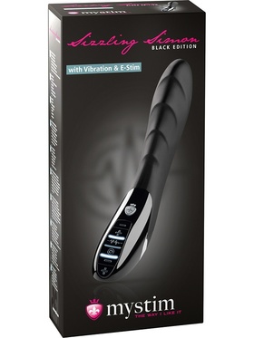 Mystim: Sizzling Simon, Estim Vibrator, svart