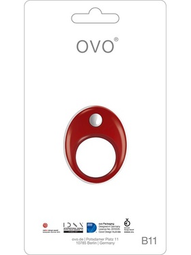 OVO: B11 Vibrating Ring, röd