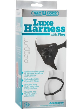 Doc Johnson: Vac-U-Lock, Luxe Harness with Plug, Platinum Edition