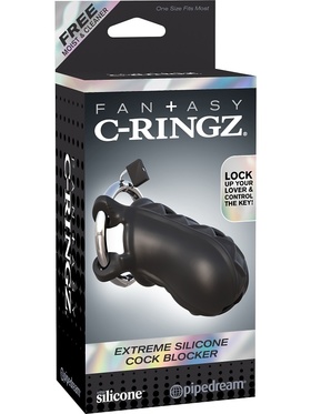 Pipedream C-Ringz: Extreme Silicone Cock Blocker, svart