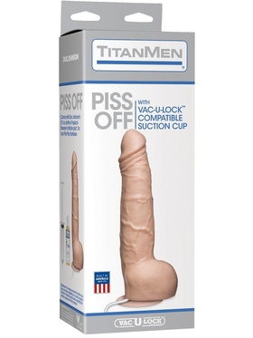 TitanMen: Piss Off Dildo, 27 cm, ljus
