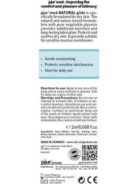 Pjur Med: Natural Glide, Vattebaserat Glidmedel, 100 ml