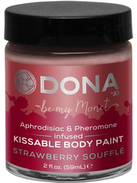 System JO: Dona, Kissable Body Paint, Strawberry Soufflé, 59 ml