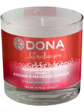 System JO: Dona, Kissable Massage Candle, Strawberry Soufflé