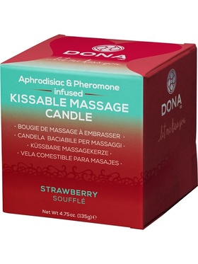 System JO: Dona, Kissable Massage Candle, Strawberry Soufflé