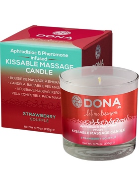 System JO: Dona, Kissable Massage Candle, Strawberry Soufflé