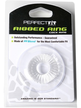 Perfect Fit: Ribbed Cock Ring, clear