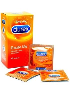 Durex Excite Me: Kondomer, 12-pack