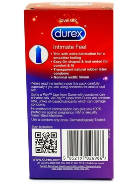 Durex Intimate Feel: Kondomer, 12-pack