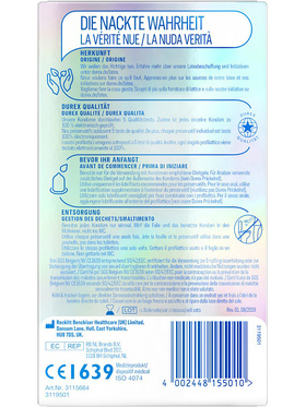 Durex Invisible: Extra Thin, Extra Lubricated, Kondomer, 12-pack