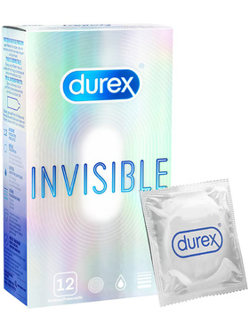 Durex Invisible: Extra Thin, Extra Lubricated, Kondomer, 12-pack