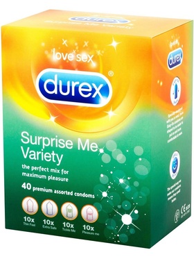 Durex Surprise Me Variety: Kondomer, 40-pack