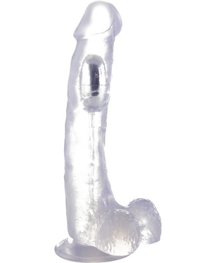 RealRock: Vibrating Realistic Cock, 27 cm, transparent