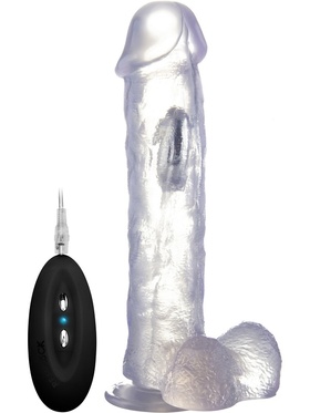 RealRock: Vibrating Realistic Cock, 29.5 cm, transparent
