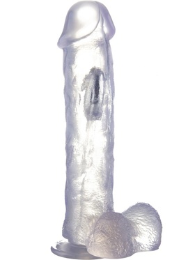 RealRock: Vibrating Realistic Cock, 29.5 cm, transparent