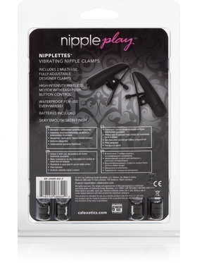 California Exotic: Nipplettes, Vibrating Nipple Clamps, svart