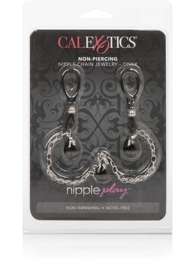 California Exotic: Non-Piercing, Nipple Chain Jewelry, Onyx