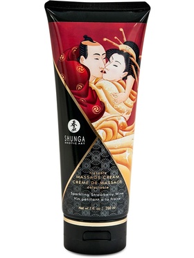 Shunga: Massage Cream, Sparkling Strawberry Wine, 200 ml