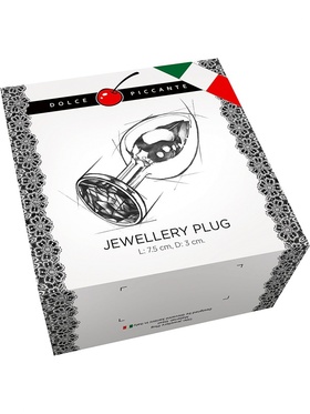 Dolce Piccante: Jewellery Plug, Ribbed Diamond, silver