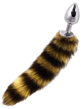 Dolce Piccante: Jewellery Plug with Tail, stripe/silver, small