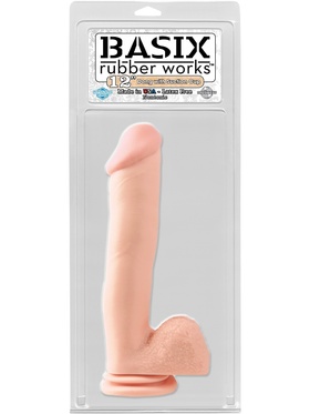 Pipedream Basix: Dong with Suction Cup, 30 cm, ljus