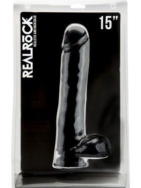 RealRock: Realistic Cock, 38 cm, svart