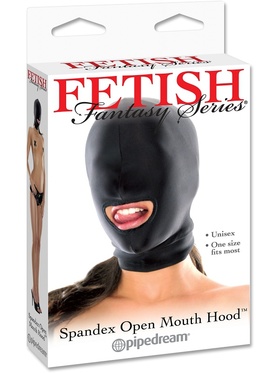 Pipedream Fetish Fantasy: Spandex Open Mouth Hood, svart