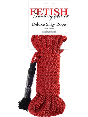 Pipedream Fetish Fantasy: Deluxe Silky Rope, röd, 9.75m