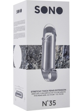 Sono: Stretchy Thick Penis Extension No. 35, transparent