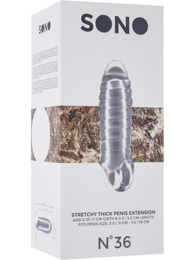 Sono: Stretchy Thick Penis Extension No. 36, transparent