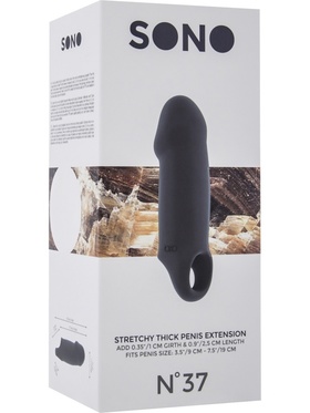 Sono: Stretchy Thick Penis Extension No. 37, grå