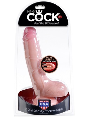 Pipedream: King Cock, Dual Density Cock with Balls, 8 tum