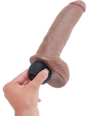 King Cock: Squirting Cock with Balls, 23 cm, mörk