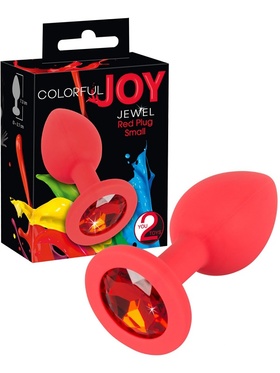 You2Toys: Colorful Joy, Jewel Plug, röd, small