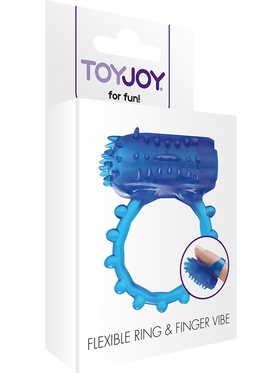 Toy Joy: Flexible Ring & Finger Vibe, blå