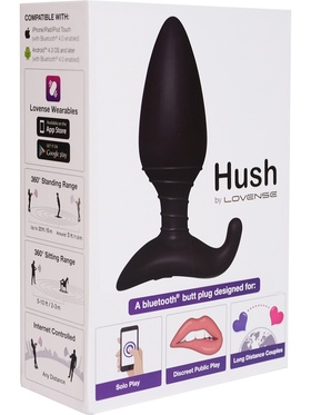 Lovense: Hush, Bluetooth Butt Plug, Medium