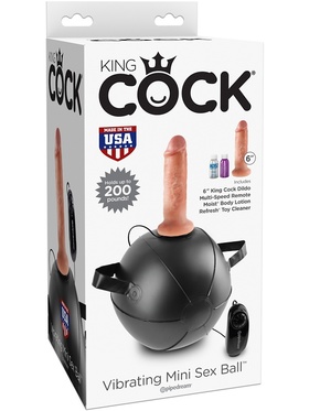 Pipedream: King Cock, Vibrating Mini Sex Ball, svart