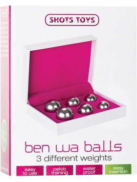 Shots Toys: Ben Wa Balls, 3 Different Weights, silver
