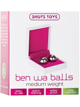 Shots Toys: Ben Wa Balls, Medium Weight, silver