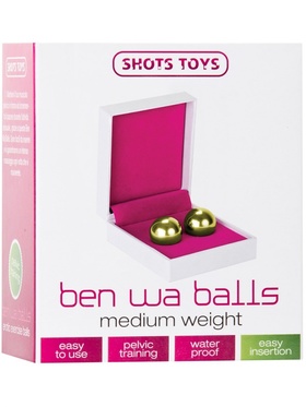 Shots Toys: Ben Wa Balls, Medium Weight, guld