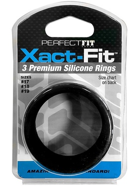 Perfect Fit: Xact-Fit, 3 Premium Silicone Rings, 17-18-19