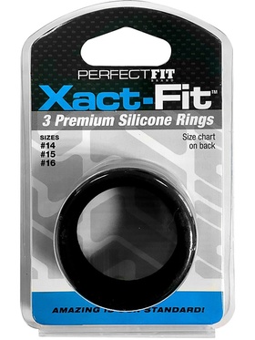 Perfect Fit: Xact-Fit, 3 Premium Silicone Rings, 14-15-16