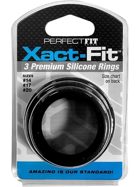 Perfect Fit: Xact-Fit, 3 Premium Silicone Rings, 14-17-20