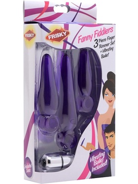 Frisky: Fanny Fiddlers, 3 Piece Finger Rimmer Set + Vibrating Bullet