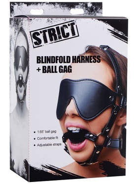 Strict: Blindfold Harness + Ball Gag