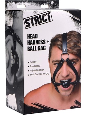 Strict: Head Harness + Ball Gag