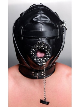 Strict: Sensory Deprivation Hood With Open Mouth Gag