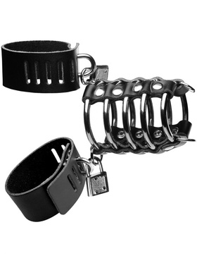 Strict: 5 Ring Chastity Device With Cock & Ball Strap