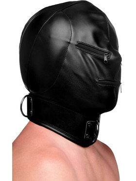 Strict: Bondage Hood With Posture Collar And Zippers