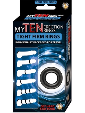 Nasstoys: My Ten Erection Rings, Tight Firm Rings, svart